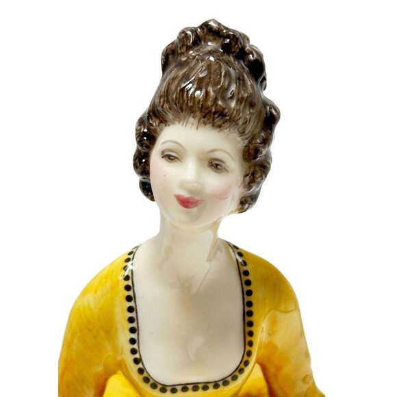 Royal Doulton Porcelain Figure Coralie 1963 Woman Yellow Dress HN2307 - Picture 2 of 8